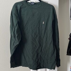 Polo by Ralph Lauren Men's Dark Green Long Sleeve Tee